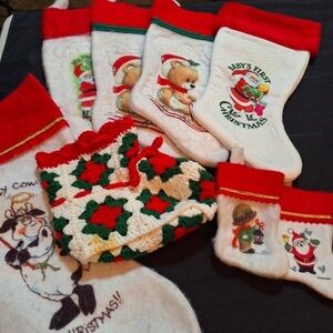 Vintage Christmas Stockings Lot